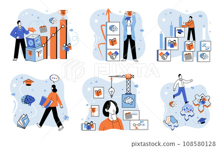 Personal growth. Vector illustration. The personal growth concept emphasizes continuous self improvement and development Achieving personal growth brings sense accomplishment and fulfillment Personal growth. Vector illustration. The personal growth concept emphasizes continuous self improvement and development Achieving personal growth brings sense accomplishment and fulfillment 108580128