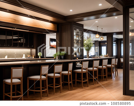 Realistic restaurant with medium shot hyper detail. Realistic restaurant with medium shot hyper detail. 108580895