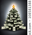 Christmas tree from the banknotes, be rich and happy 108581388