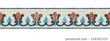 Mosaic tiles decorative border 11 108582329