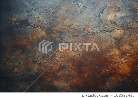 Abstract grunge dark background, black with rust vintage background rough texture 108582485