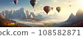 balloons, mountains, cappadocia 108582871