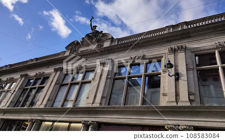 Historic old facade in downtown of Strasbourg, France, 108583084