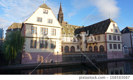 Historic old facade in downtown of Strasbourg, France, Historic old facade in downtown of Strasbourg, France, 108583087