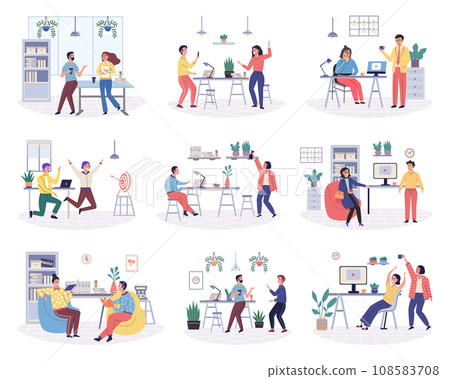 Office rest vector illustration. After busy day at work, its important to ensure you are well rested for next day Finding time for rest in office promotes healthy work life balance A company values Office rest vector illustration. After busy day at work, its important to ensure you are well rested for next day Finding time for rest in office promotes healthy work life balance A company values 108583708