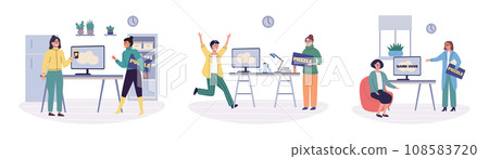 Play puzzle vector illustration. Enjoy gaming experience and have fun with friends The play puzzle concept emphasizes importance enjoying process Finding solution to puzzle brings sense accomplishment 108583720