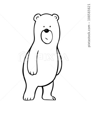 Cartoon bear on white background Cartoon bear on white background 108583821
