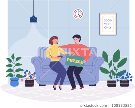 Play puzzle vector illustration. Playing puzzle brings joy and enjoyment Solve jigsaw puzzle and experience satisfaction completing it Studying puzzle helps improve problem solving skills Play puzzle vector illustration. Playing puzzle brings joy and enjoyment Solve jigsaw puzzle and experience satisfaction completing it Studying puzzle helps improve problem solving skills 108583825