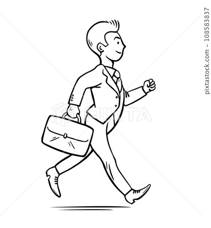 A young businessman with a briefcase in hand 108583837