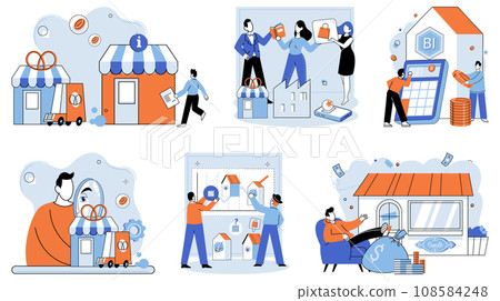 Family business. Vector illustration. The family business concept emphasizes integration family values and business practices Accounting practices ensure accurate financial records and compliance Family business. Vector illustration. The family business concept emphasizes integration family values and business practices Accounting practices ensure accurate financial records and compliance 108584248