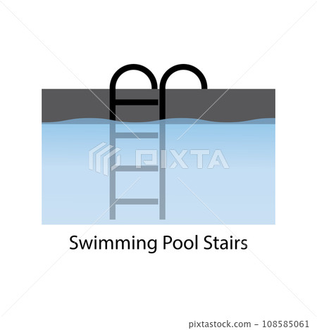 Swimming pool stairs icon Swimming pool stairs icon 108585061