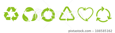 Arrow icon representing recycling and circulation 108585162