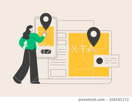 Cross-device tracking abstract concept vector illustration. Cross-device tracking abstract concept vector illustration. 108585172