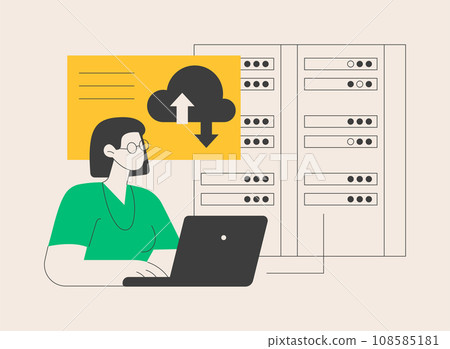 Data entry services abstract concept vector illustration. 108585181