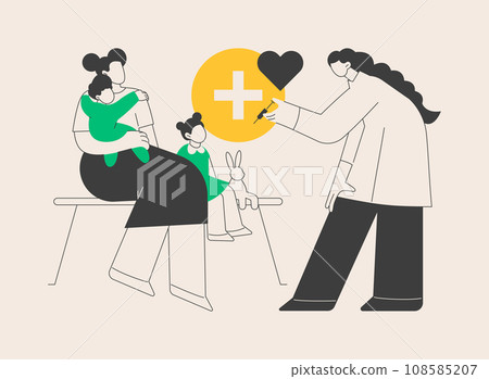Infant and child vaccination abstract concept vector illustration. 108585207