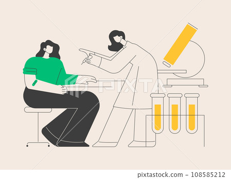 Blood testing abstract concept vector illustration. 108585212