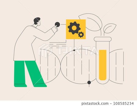 Genetic engineering abstract concept vector illustration. 108585234