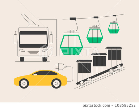 Cable transport abstract concept vector illustration. 108585252