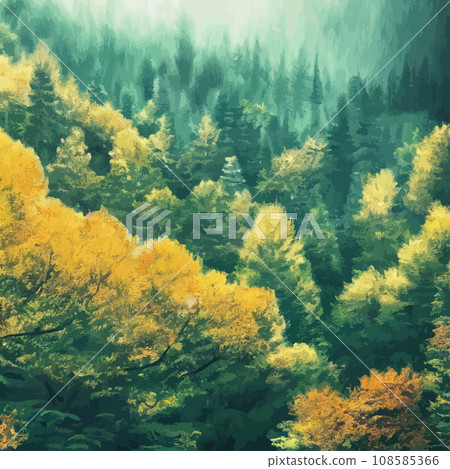Nature and landscape. illustration trees, forests, mountains, plants. Image for background, card or cover. Illustration. Natural landscape with spruce trees. Modern minimal abstract background Nature and landscape. illustration trees, forests, mountains, plants. Image for background, card or cover. Illustration. Natural landscape with spruce trees. Modern minimal abstract background 108585366