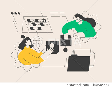 Job sharing abstract concept vector illustration. Job sharing abstract concept vector illustration. 108585547