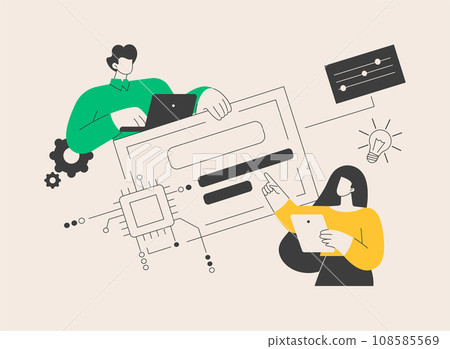 Naming and taglines abstract concept vector illustration. Naming and taglines abstract concept vector illustration. 108585569