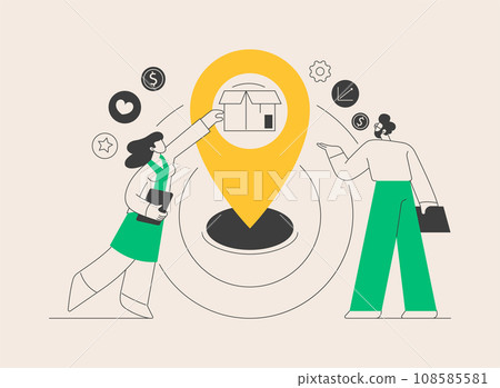 Product positioning abstract concept vector illustration. Product positioning abstract concept vector illustration. 108585581