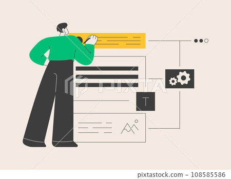 Content creation abstract concept vector illustration. 108585586