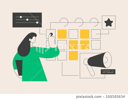 Content plan abstract concept vector illustration. 108585634