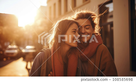 Happy lesbian couple 108585698
