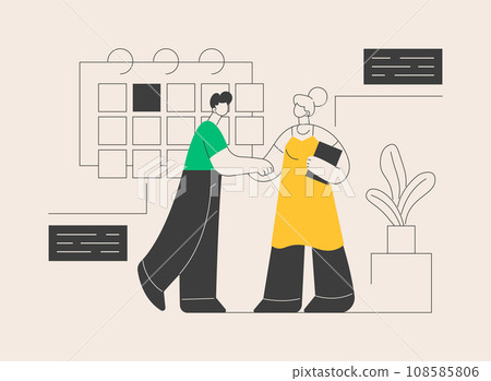 Arrange appointment abstract concept vector illustration. Arrange appointment abstract concept vector illustration. 108585806
