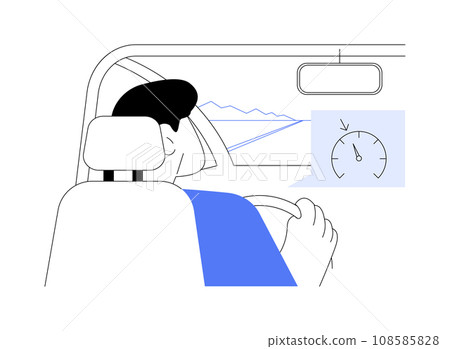 Cruise control abstract concept vector illustration. 108585828