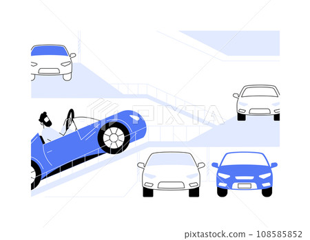 Multilevel parking garage abstract concept vector illustration. Multilevel parking garage abstract concept vector illustration. 108585852