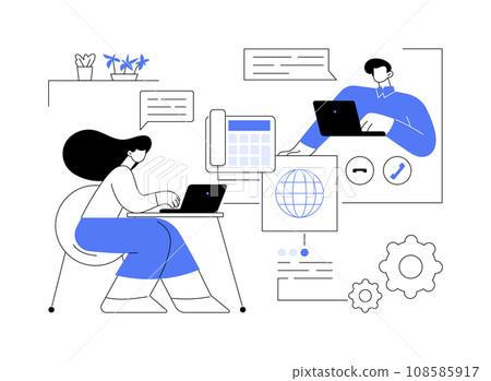IP telephony abstract concept vector illustration. IP telephony abstract concept vector illustration. 108585917