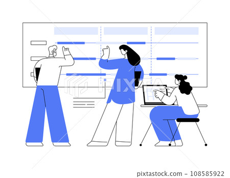 Project timeline abstract concept vector illustration. Project timeline abstract concept vector illustration. 108585922