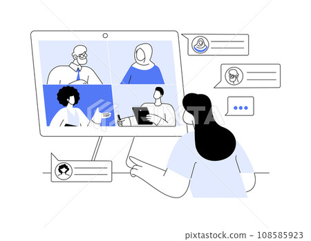 Team chat abstract concept vector illustration. 108585923