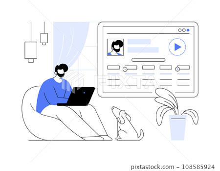 Time tracking software abstract concept vector illustration. 108585924