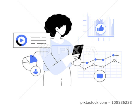 Social media data abstract concept vector illustration. Social media data abstract concept vector illustration. 108586228