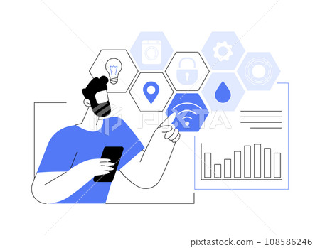 Appliance control abstract concept vector illustration. Appliance control abstract concept vector illustration. 108586246