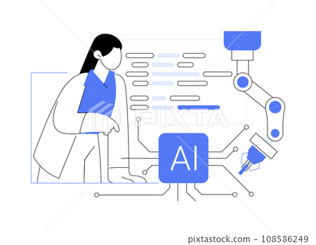 AI Engineer abstract concept vector illustration. AI Engineer abstract concept vector illustration. 108586249