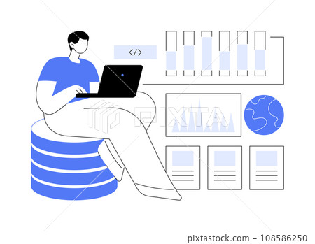 Business intelligence developer abstract concept vector illustration. Business intelligence developer abstract concept vector illustration. 108586250