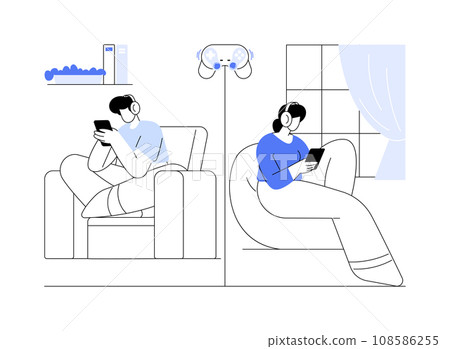 Collaborative playing abstract concept vector illustration. 108586255