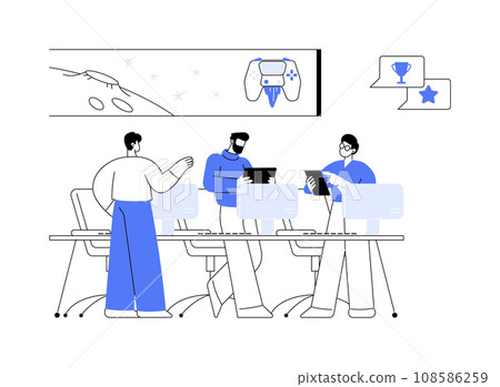 Game launch abstract concept vector illustration. 108586259