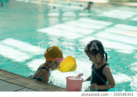 free time at the pool free time at the pool 108586301