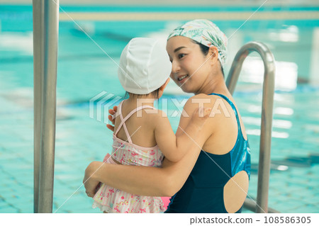 Baby swimming Baby swimming 108586305