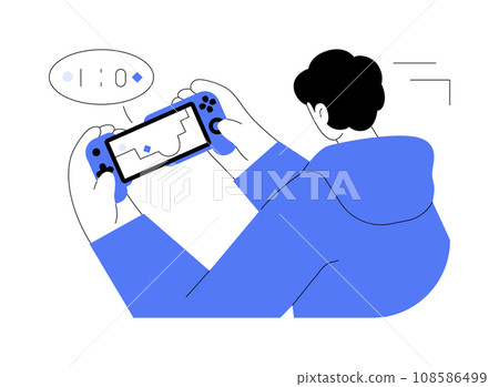 Gaming controller for smartphone abstract concept vector illustration. 108586499