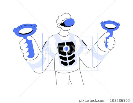 Haptic suit abstract concept vector illustration. 108586503
