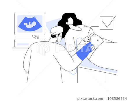Pelvic ultrasound abstract concept vector illustration. 108586554