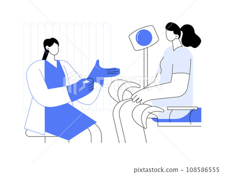 Gynecologist exam abstract concept vector illustration. 108586555