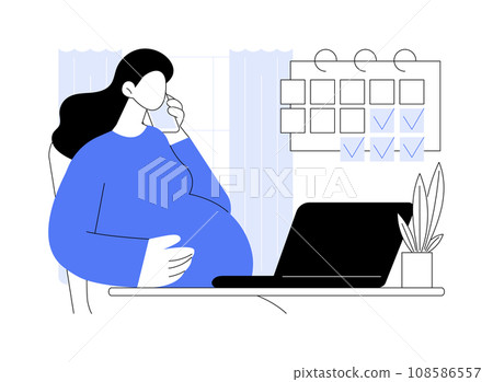 Maternity-leave policy abstract concept vector illustration. 108586557
