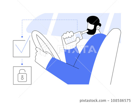Ignition interlock abstract concept vector illustration. Ignition interlock abstract concept vector illustration. 108586575